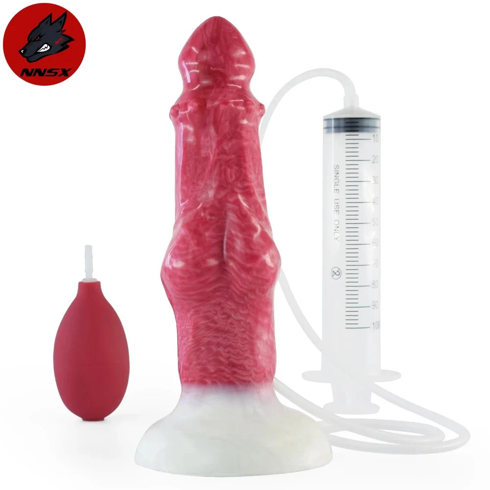 Ejaculating Penis New Realistic Dog Knot Female Masturbator Sex Toy Water Spray Dildo Ejaculation Squirting Dildo Women