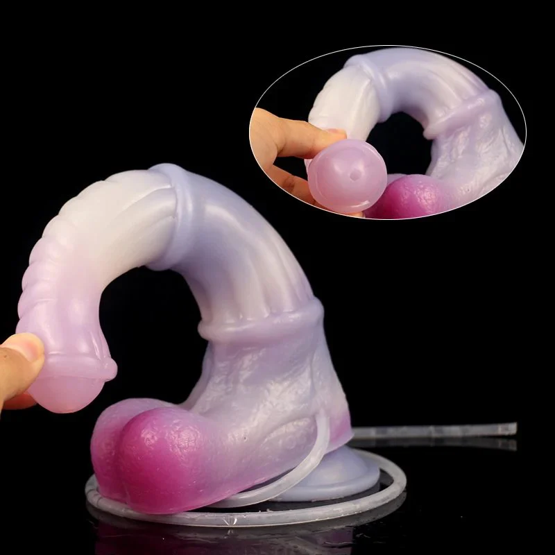 Colorful Realistic Horse Penis Squirting Dildo Animal Ejaculating Penis for Women