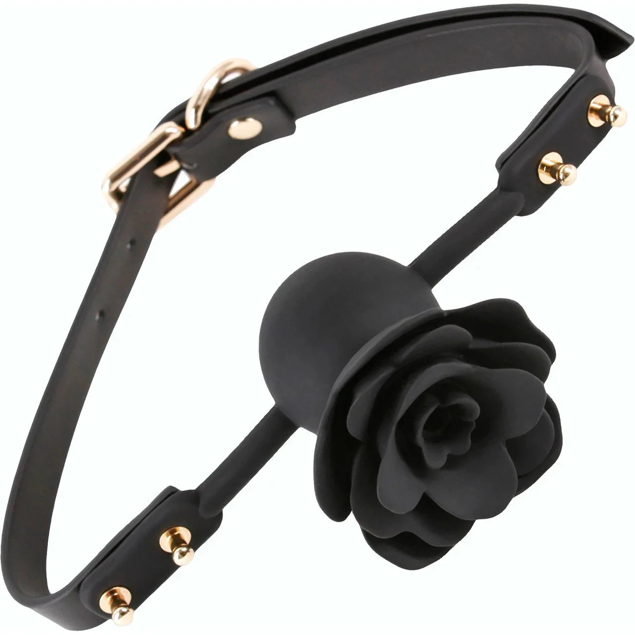 Rose Fetish Ladies Sex Toys Adjustable Silicone Breathable Rose Mouth Ball Gag Bondage for Men Women Adults Games