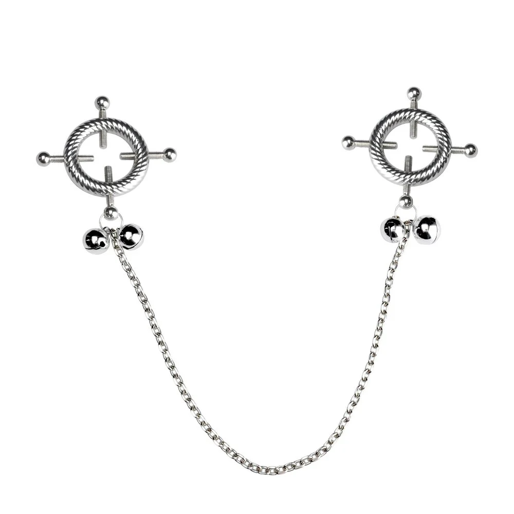 Fashionable Stainless Steel Clip Big Tits Sex Bondage Adult Flirting Toy Silver Sexy Nipple Clip for Women