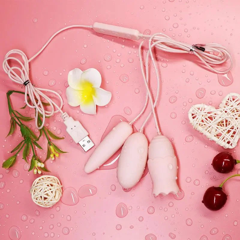 New Style 3-in-1 Tongue Licking Vibrating Toy Clitoris Massager Egg Nipper Dual Sucking Vibrator for Women Sex Toys