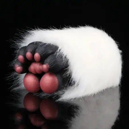Plush-textured Liquid Silicone Male Masturbator Bear Paw Single-channel Manual Masturbation Cup