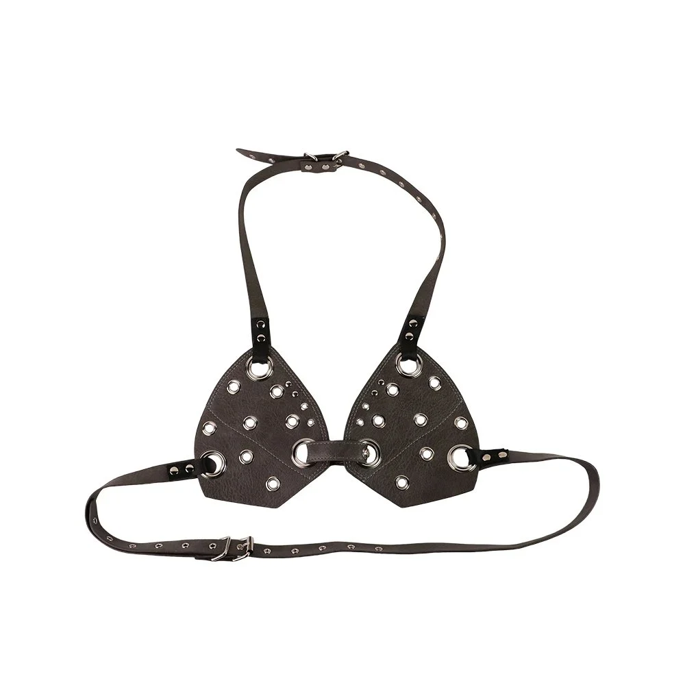Leather Bra Breast Metal Nipple Clamps Female Breast Fun Couple Flirting Products Fetish Game Sex Toys