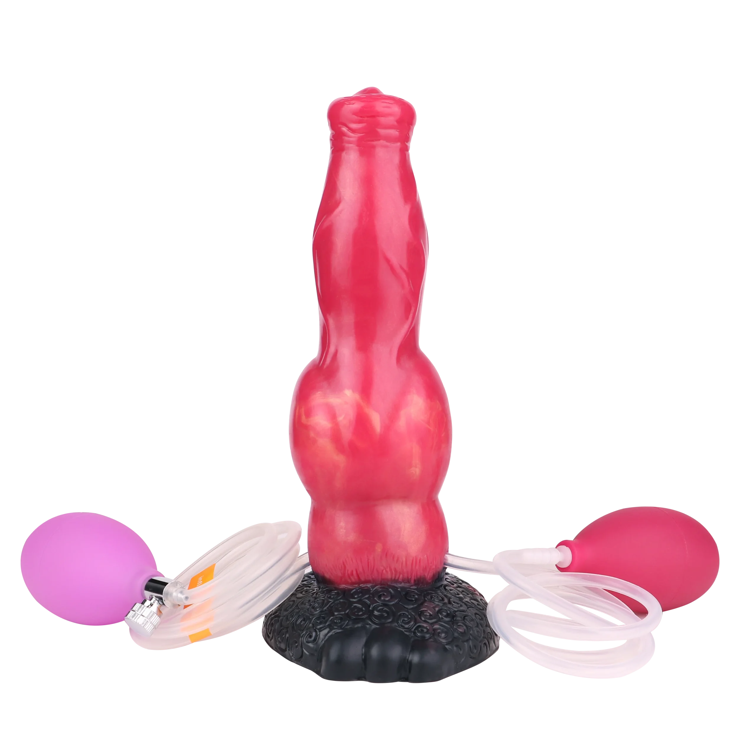 Fantasy Inflatable Squirting Dildo Anal Plug Thick Big Dog Knot Dildo Animal Penis Realistic Ejaculating Sex Toy for man Women