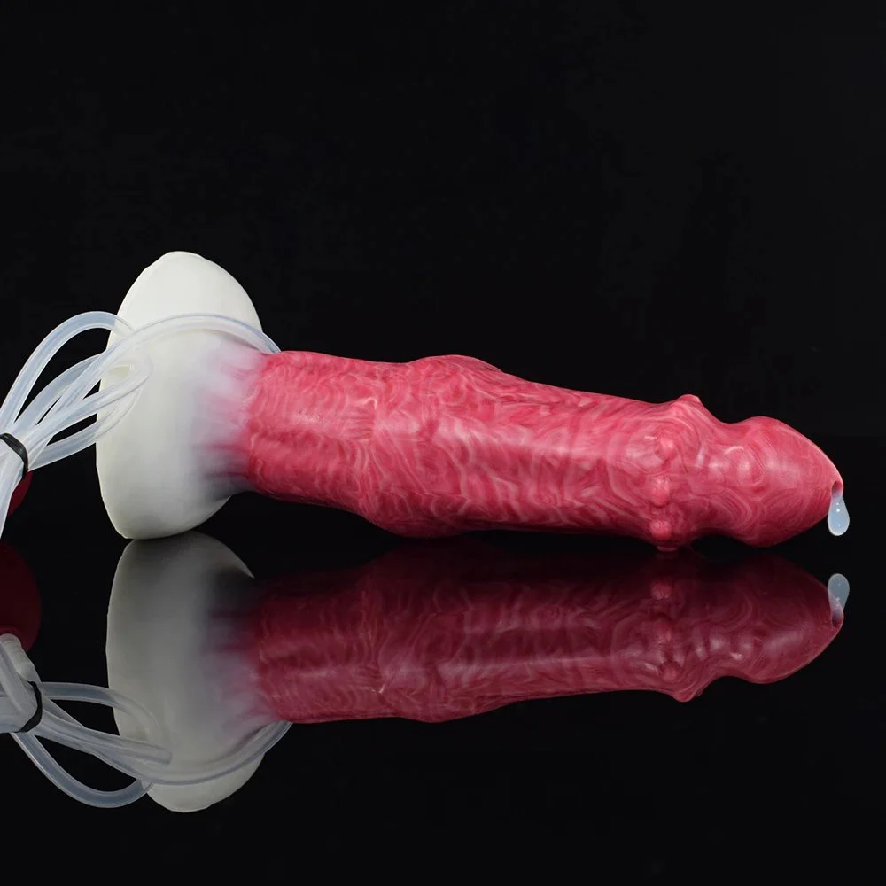 Ejaculating Penis New Realistic Dog Knot Female Masturbator Sex Toy Water Spray Dildo Ejaculation Squirting Dildo Women