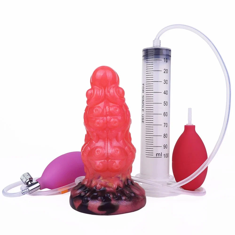 Fantasy Series Inflatable Anal Plug Silicone Anal Plug Set Multi-purpose Inflatable Squirting Suction Cup Dildo