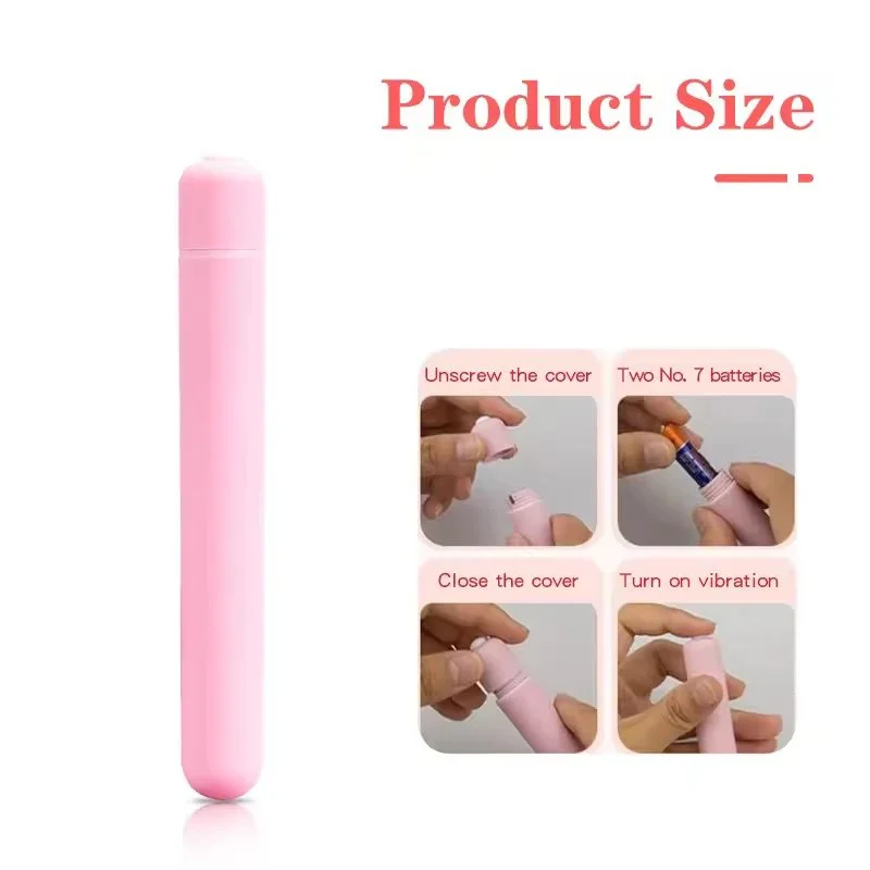 Portable Bullet Vibrator Adult Toys Mini Vibrating Travel Bullet Stick Massager Vibrator