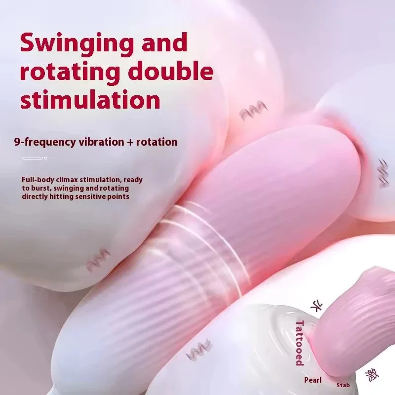 Strong Vibration Shaped Silicone Waterproof Adult Insertable Sliding Ball Swinging Feature Sex Massager for Women Vibrators USB