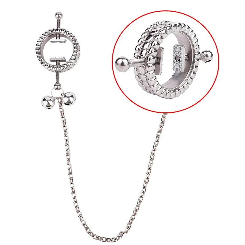 Nipple Clamp Nipple Clips for Women Non Piercing Heavy Nipple Stimulator Women Breast Sex Toys with Leather Pearl Chain