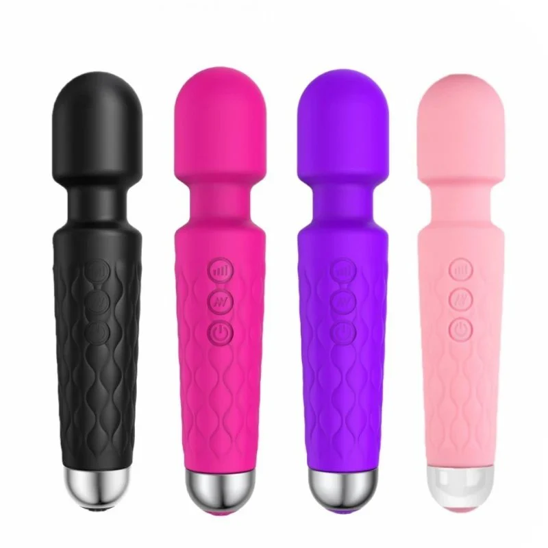 USB Charged 20-Frequency Dildo Vibrator Wand Sex Toys for G-Spot AV Wand Vibrator