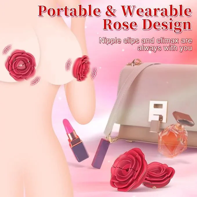 Nipple Clamps Vibrator Sex Toys Nipple Toys Women Sex Pleasure Toys Stimulator with 10 Vibrating Modes