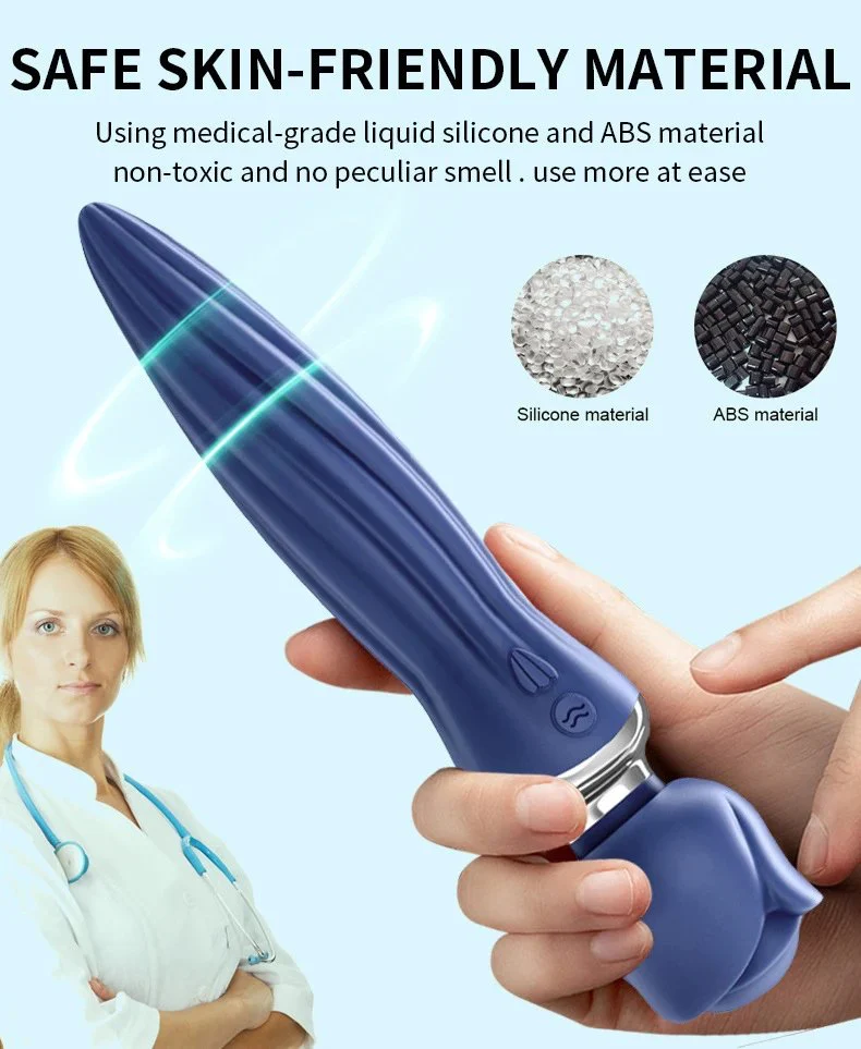 Vibrator Rose Shaped With Two Modes Vibration and Rotation Sexy Toys for Women