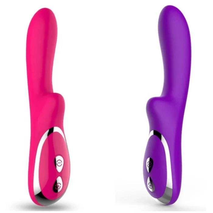 USB Rechargeable 10 Frequency Silicone Dildo Vibrator Powerful G-Spot Glimmer for Female Masturbation