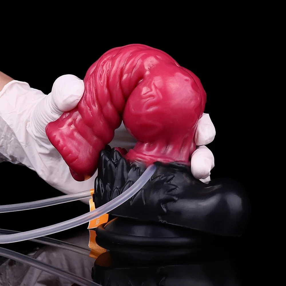 Fantasy Monster Ejaculation Dildo Soft Silicone Inflatable Spray Dildo Female Masturbation Adult Sex Toys