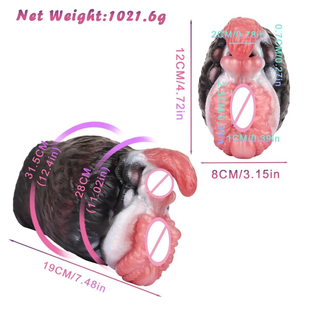 Creative Design Male Masturbator Fantasy Animal Theme with Realistic Double Channel for Male