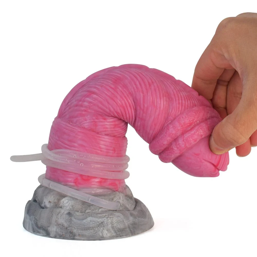 Super Hot Ejaculation Cock Penis Huge Realistic Soft Silicone Dildo Squirting Strap on Dildo with Cup for Women