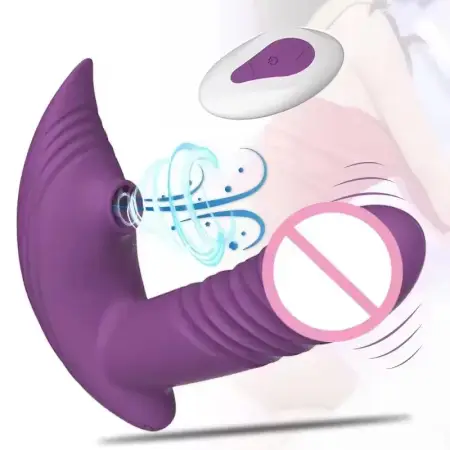 Wireless Remote Control Vibrator Purple Non Latex 7 Frequencies USB Rechargeable For Adult Stimulation