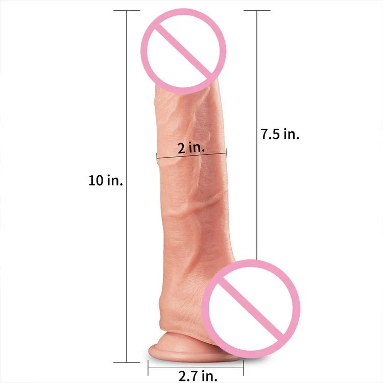 High Quality Waterproof Manual Huge Realistic Penis Female Double Dildo De Silicon