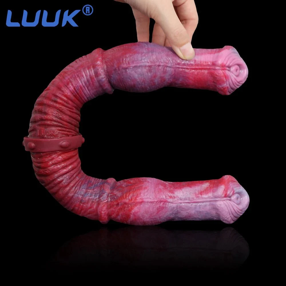 Color Lesbian Super Long Dildo Double Head Rubber Rod Huge Cock Penis for Women Sex Adults