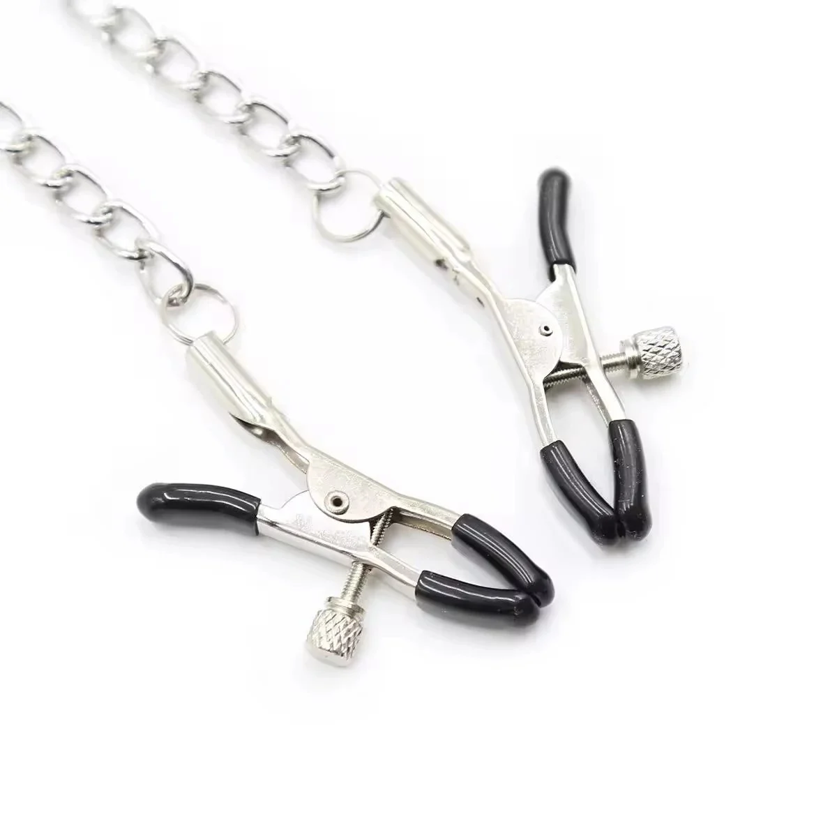 Sex Slaves Stainless Steel Metal Chain Nipple Milk Clips Breast Clip Nipple Clamps Sex Toys Clitoris Pincher