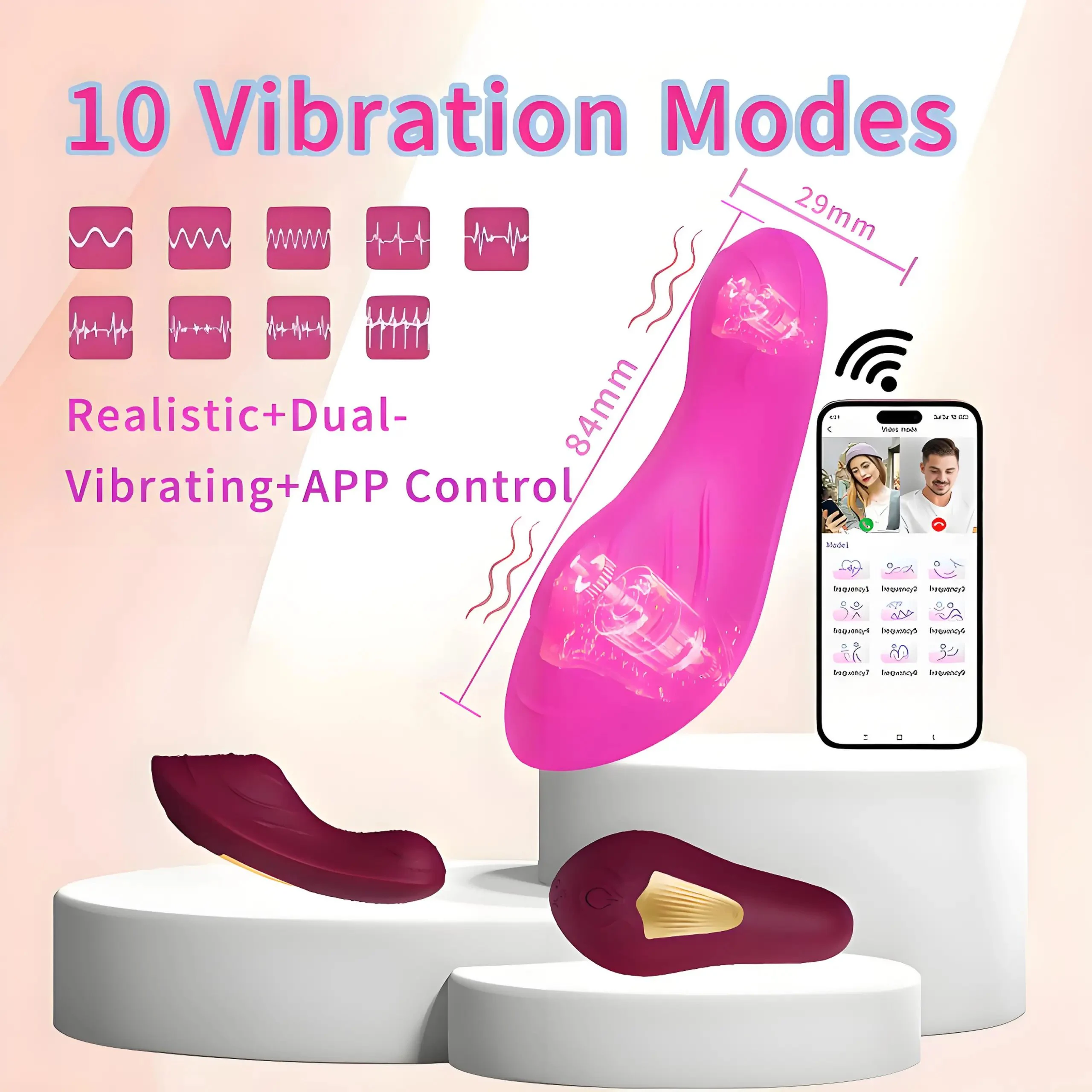 Women's Smart APP Control G-Spot Vibrator Panty Massager Wireless Remote Control Clitoris Stimulator