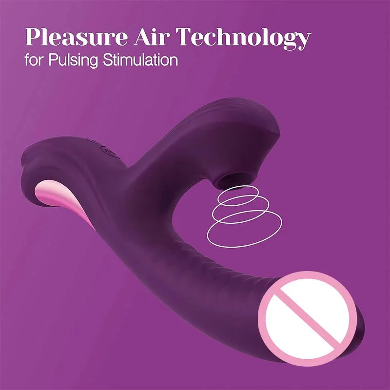 USB Rechargeable Female Vibrator with 10 Vibration & 3 Suction Modes Sex Toys for Women