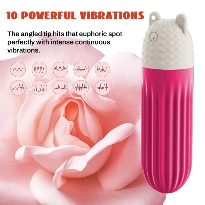 USB Rechargeable Mini Vibrator for Women 10 Frequency G-Spot Massage Small Bullet with Battery Vibrating Bullet