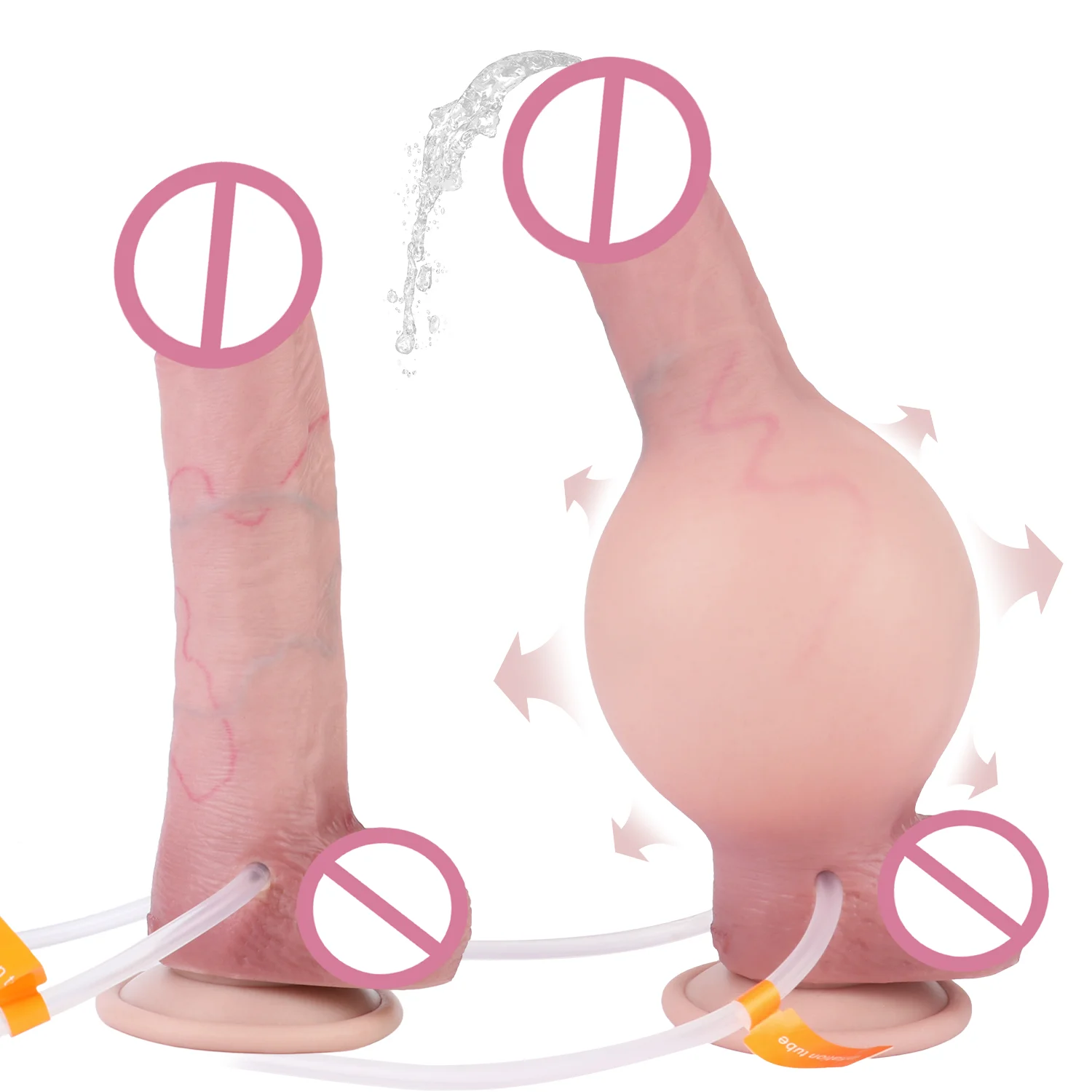 Inflatable Ejaculating Dildo Liquid Silicone Material, Soft Feel, Realistic Body Feeling Adult Toy Inflatable Dildo