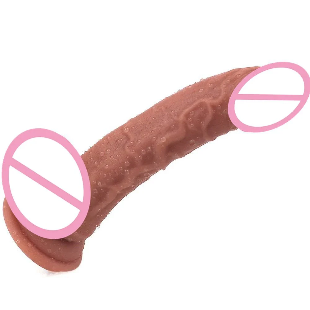 Female Masturbation 7.5 Inch Soft Liquid Silicone Realistic Dildo Sex Toys Woman