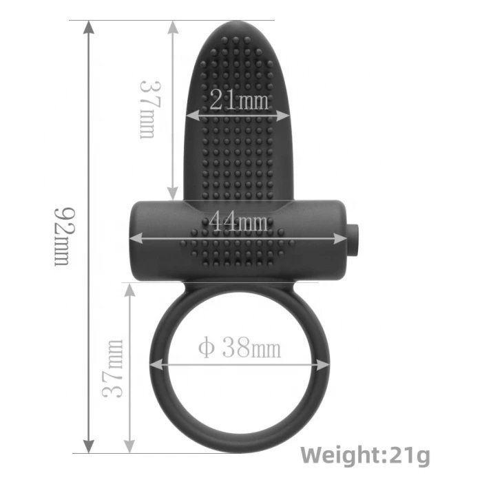 3 Sizes Silicone Vibrating Cock Ring Men's Delay Ejaculation Penis Ring Sex Toys