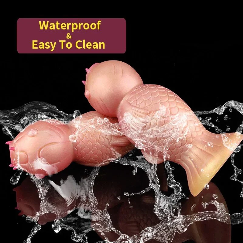 Huge Koi Dildo Liquid Silicone Anal Plug 8.9cm Thick Buttplug Sex Toy for Women Men Masturbator Beads SM Gay Sexy Shop