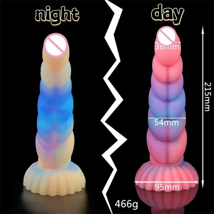 Super Large Liquid Silicone Animal Butt Plug Luminous Glow in the Dark Dildos Huge Dragon Dildo
