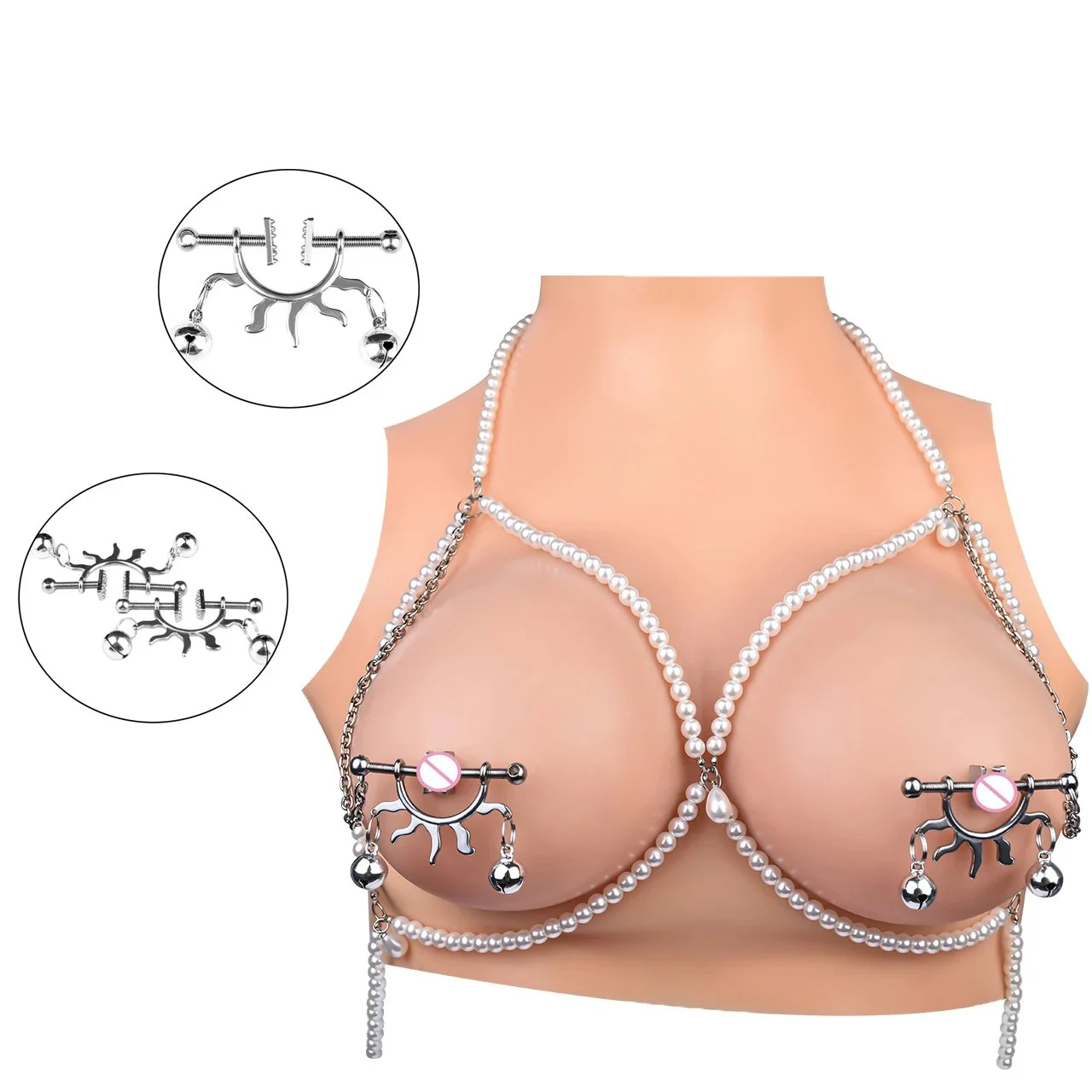 Pairs of Nipple Clamps Breast Clips Bondage Sex Toys for Couples Stainless Steel Tools