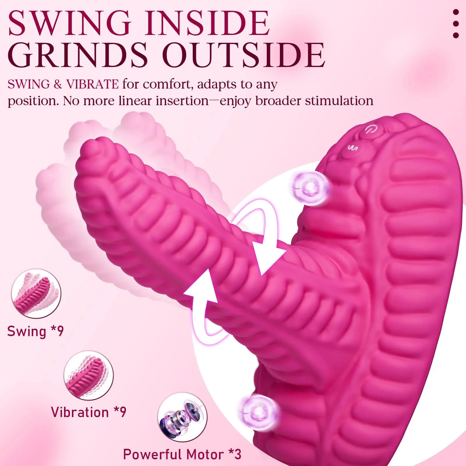 Remote Control Swing Fantasy Dildos Sit-On Grinders G Spot Clit Stimulation Riding Dildo Vibrator Womens Female Adult Sex Toys