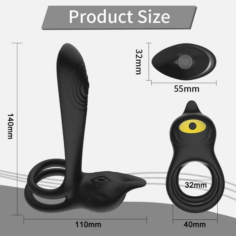 10 Modes Waterproof App Remote Control Rechargeable Couple Vibrator Cock Ring Sex Toys