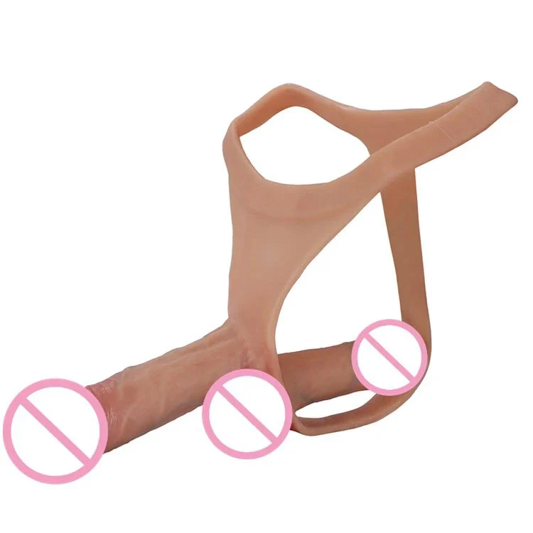 Double Head Strap on Dildo Solid Liquid Silicone Wearable Panty for Lesbian