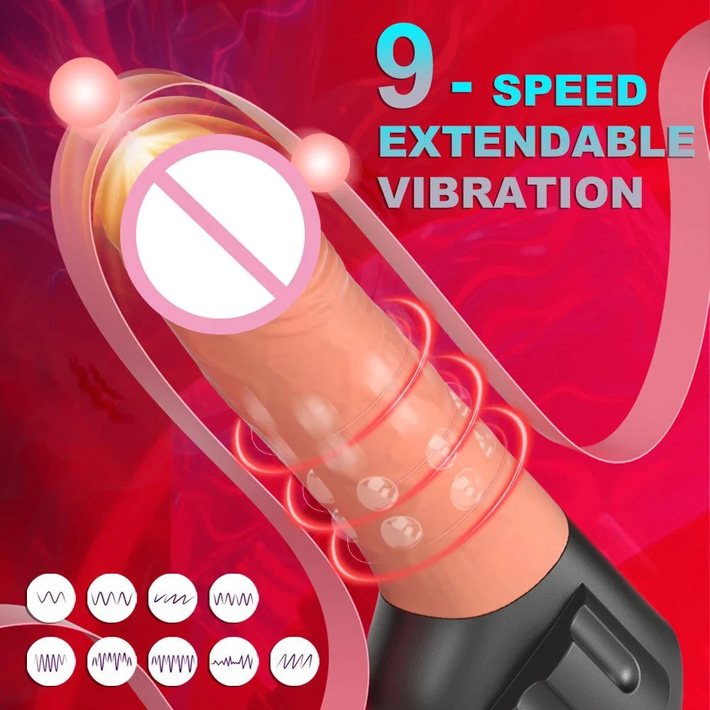 Female Masturbation Waterproof 9 Frequency Telescopic Rotation Dildo Machine Mini Massage Gun
