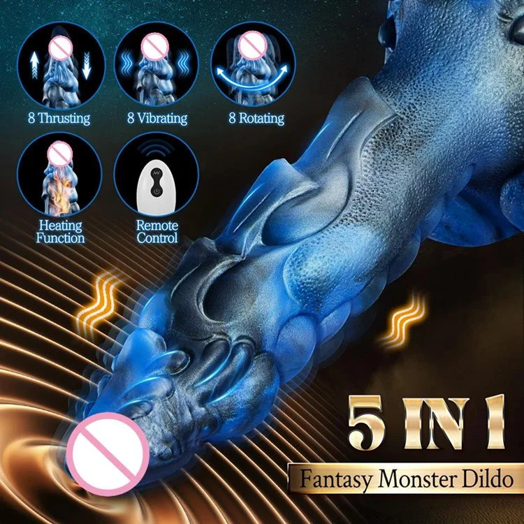Huge Dragon Anal Dildo Remote Control Soft Large Realistic Dildo Vibrator for Women