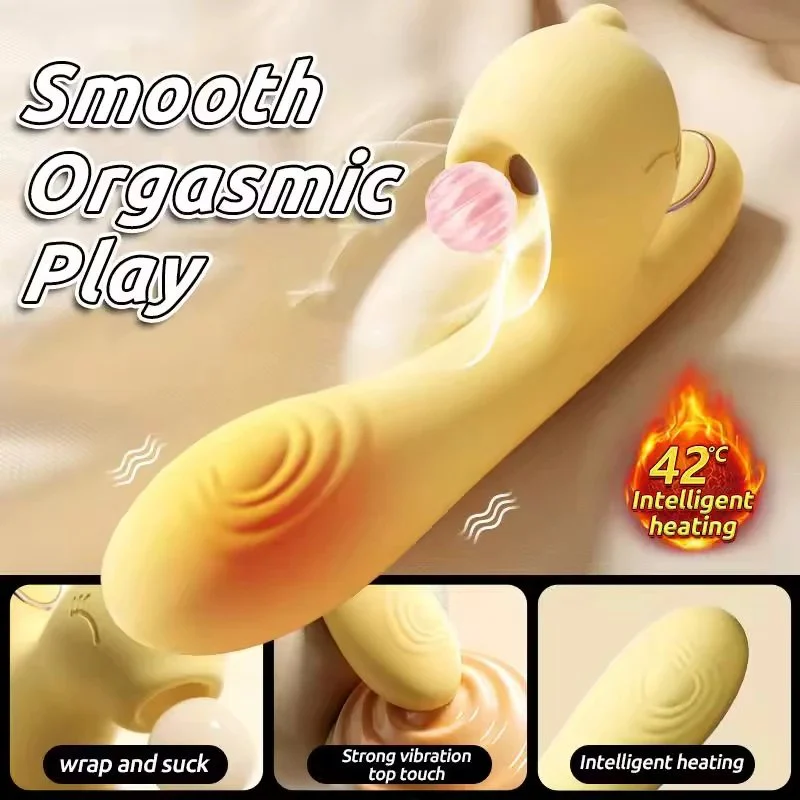 Heated Constant Temperature Rechargeable Vibrator, Sex Toy, Female Rabbit Vibrator with Stimulation