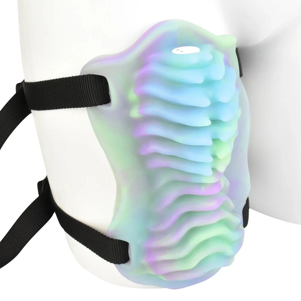High Quality Fantasy Silicone Grinder Sex Toy with Belt Vibrating Luminous Masturbator Sex Grinder for Women Masturbation