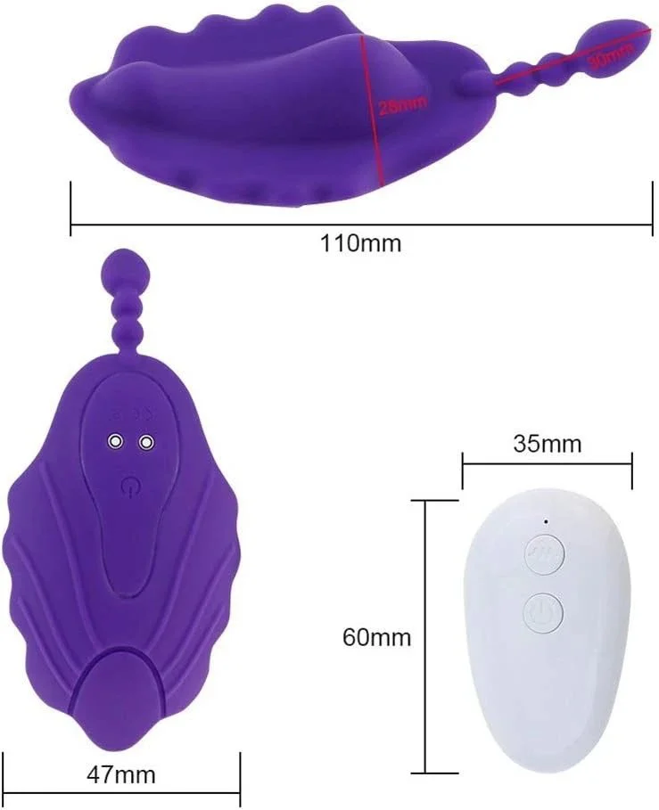 Women's Remote-controlled Underwear G-spot Vibrator Adult Sex Toy with 10 Vibration Modes Jumping Egg