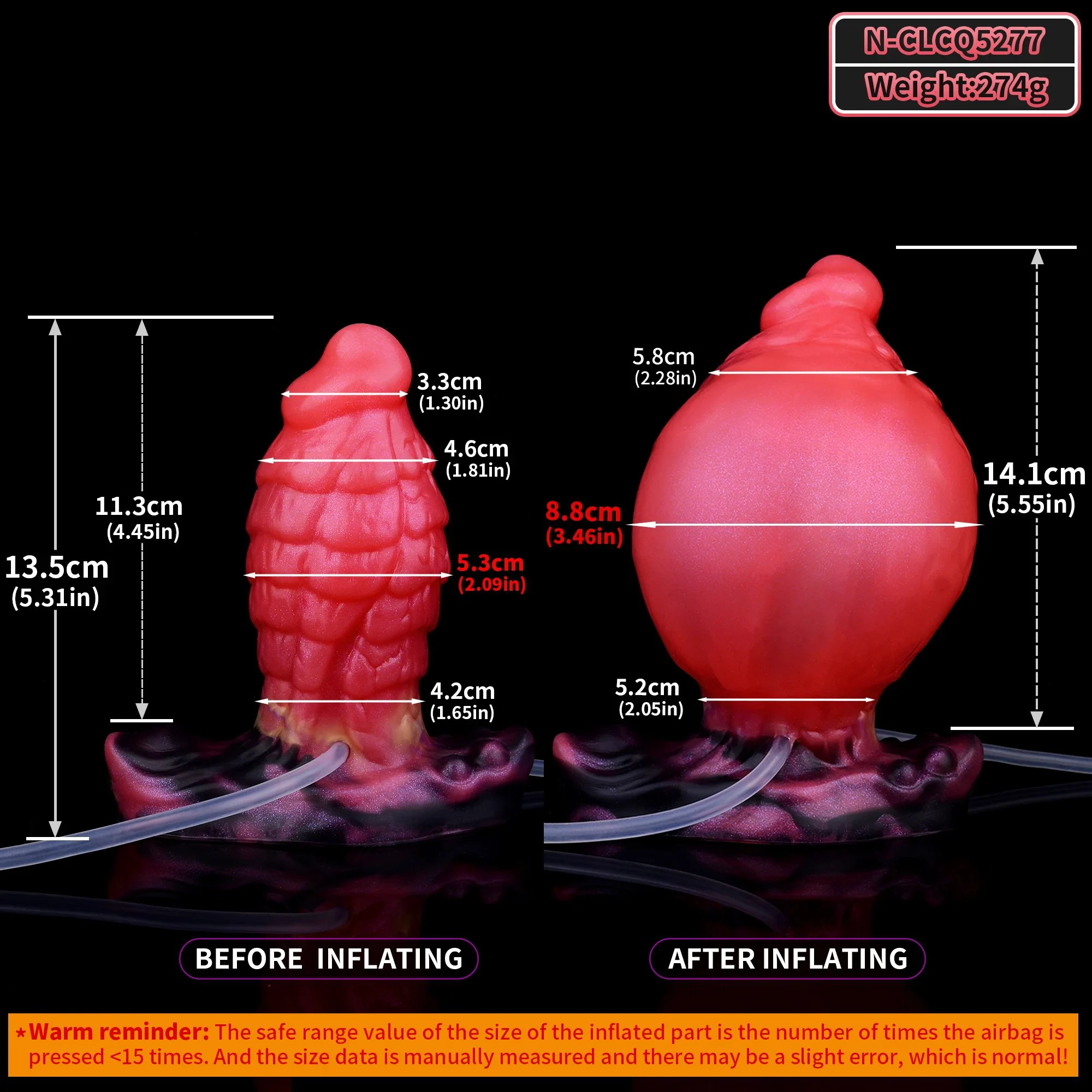 Inflatable Anal Plug with Realistic and Stimulating Sensations Adult Sex Toy with Inflatable Spray Suction Cup Penis