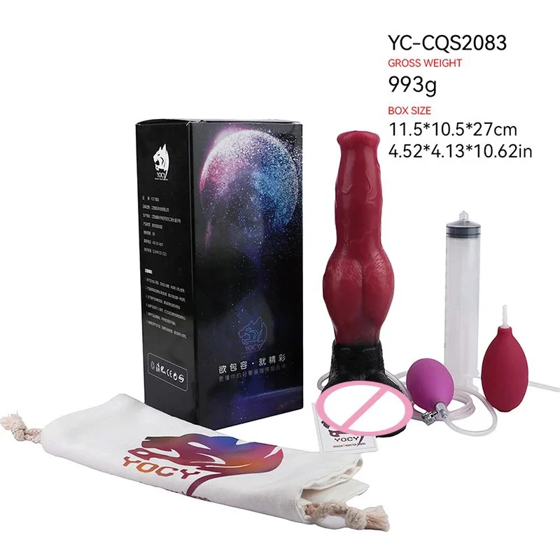 Inflatable Squirting Dildo for Female Sex Toys Suction Cup Fantasy Dildo Can Be Attached to the Belly of the Advanced Dildo
