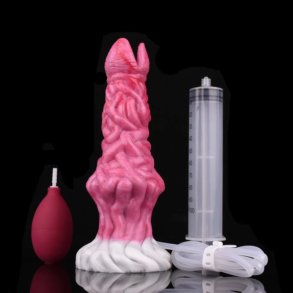 Ejaculating Dildo Liquid Silicone Suction Cup Anal Sex Toys Dildos Squirting for Women