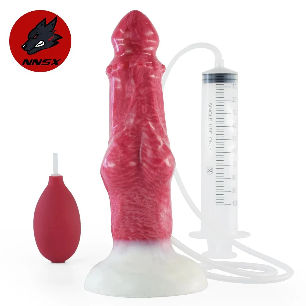 Ejaculating Dildo Penis for Mens Flesh Color Dildo Long Thin Silicone Dildo for Woman
