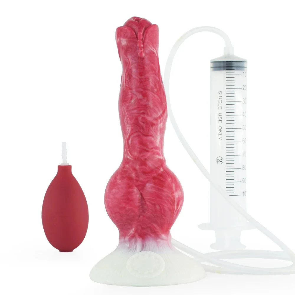 Fantasy Animal Adult Toys for Women Monster Squirting Dildos Ejaculating Dildo With Injectors Enema Bulb