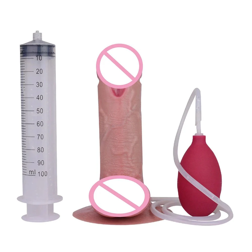 Ejaculation Dildo Artificial Squirting Dildo Soft Silicone Penis Massage Vaginal Simulation Dildo Sex Toys