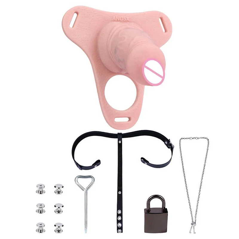 Male Penis Chastity Lock Suitable for Easy to Carry a Wearable Penis Cage Restraint for Male Chastity