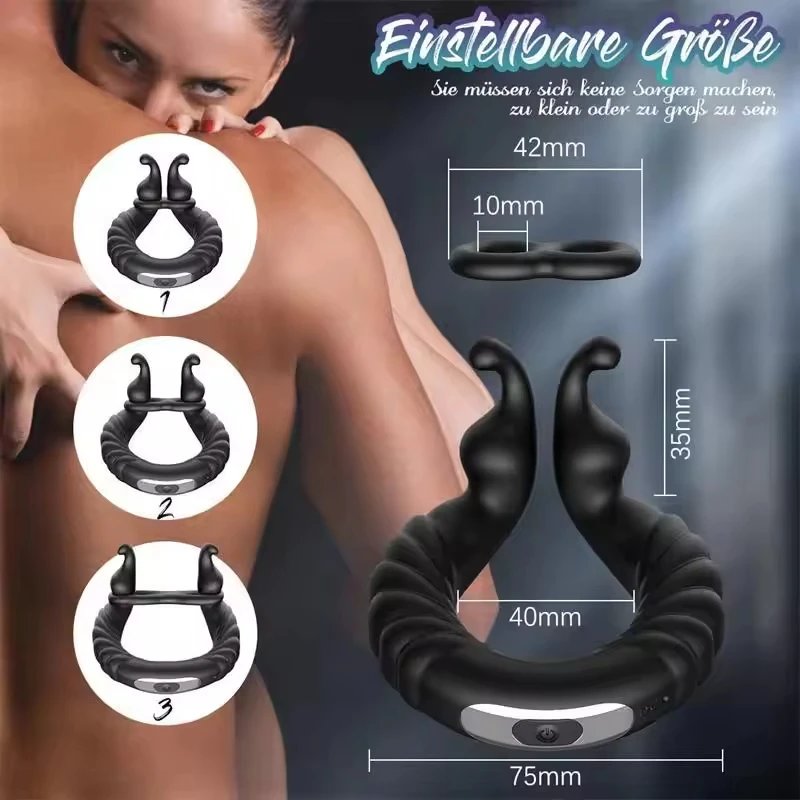 Cartoon Snail Male Lock Fine Ring 10 Vibration Delayed Penile Ring Massage Masturbation Sex Toys for Men