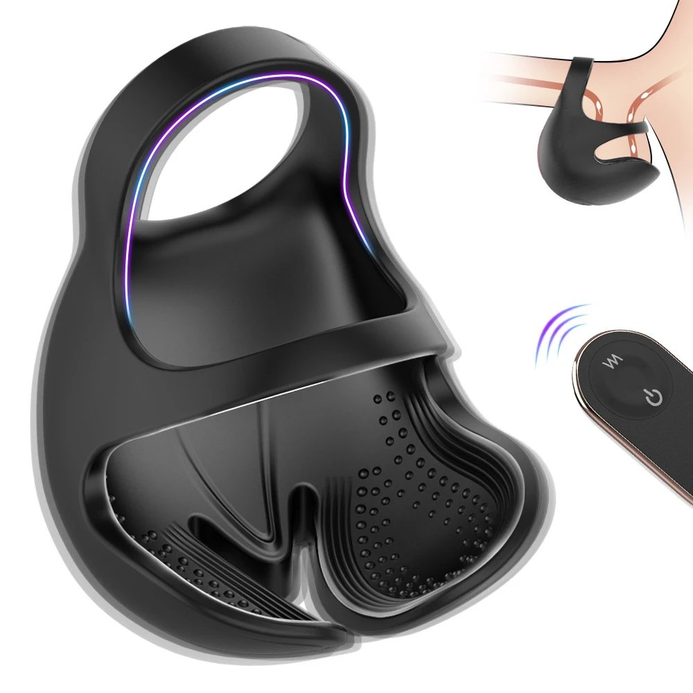 Cock Ring Male Vibration Massager Egg Penis Stimulation Toy Adult Intimate Sex Accessory for Men